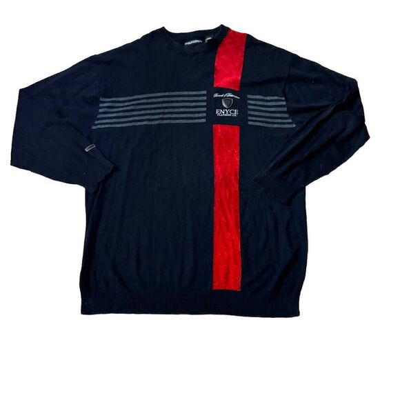 Men's Enyce Black Multicolor Crewneck Sweater- Y2K Baggy